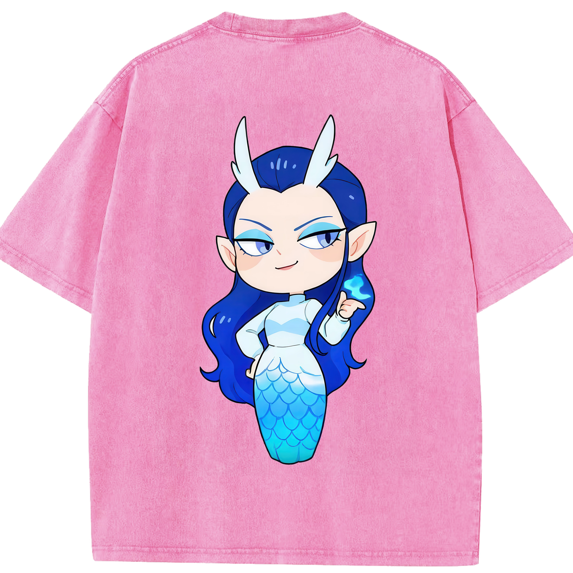 （画像用） Ne Zha 2 ナタ 魔童の大暴れ 綿100% ヴィンテージ風 半袖Tシャツ（背面プリント）
